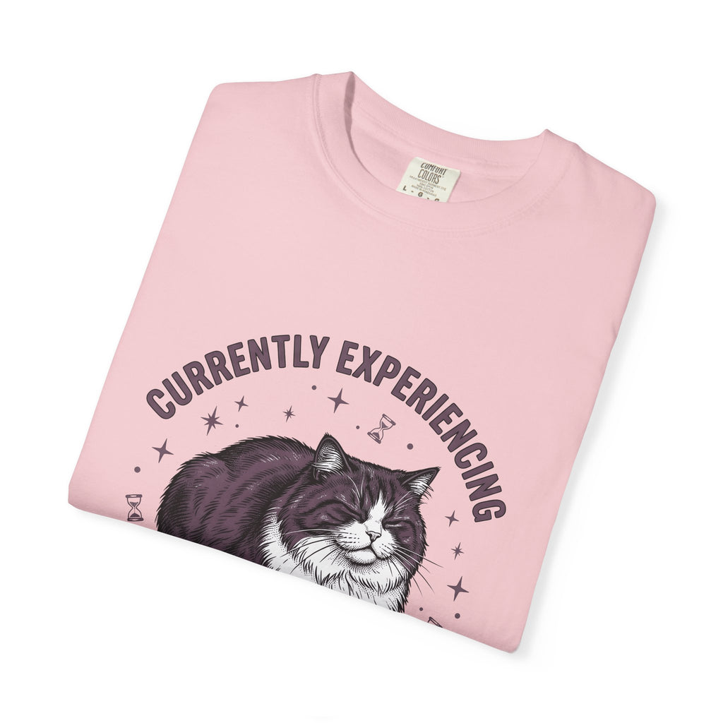 Fluffy Cat Cat Humor Gift Hand Drawn Kitten Cat Fan Feline Funny Vintage Stars T-Shirt