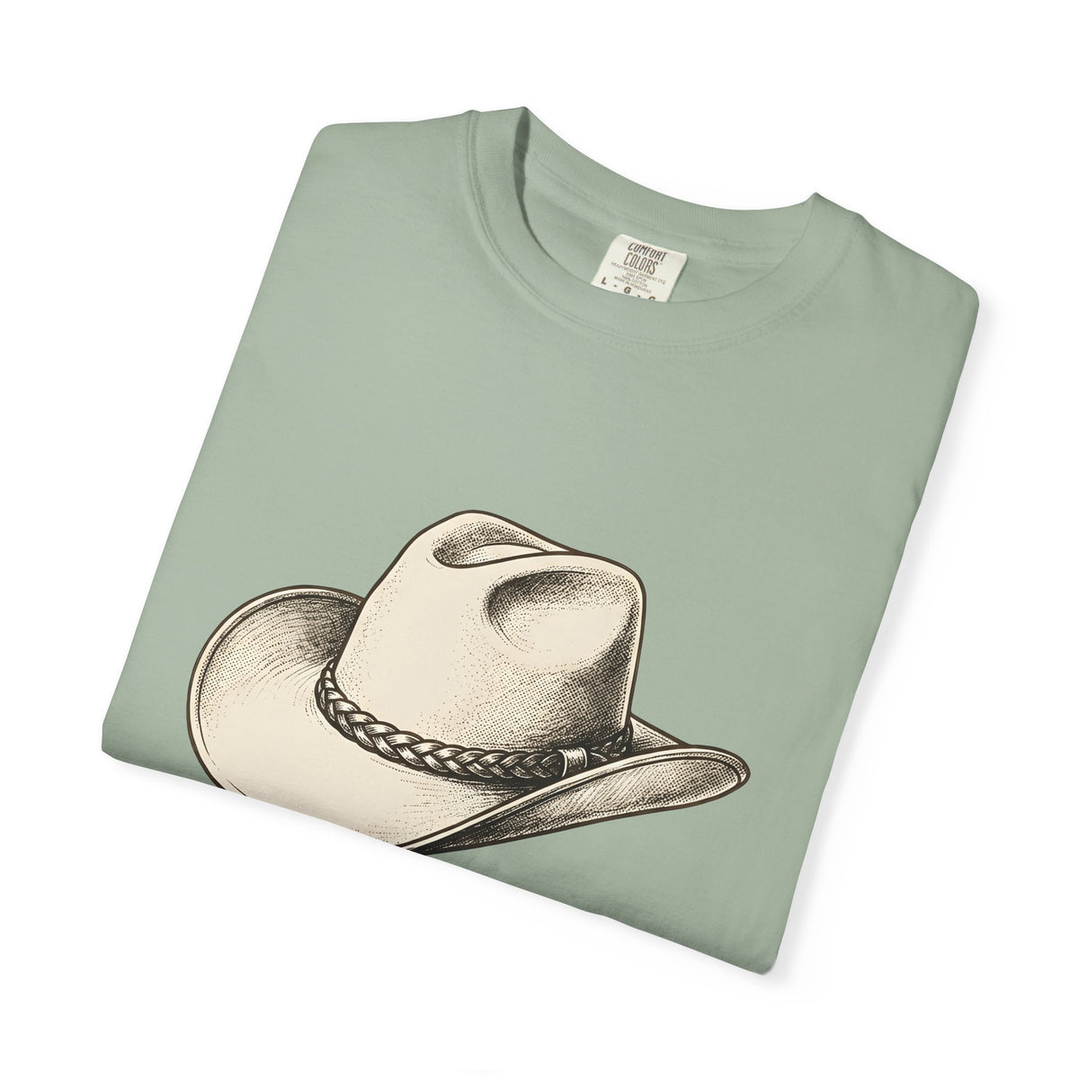 Stetson Hat Cowgirl Rodeo Gift Hand Drawn Cowboy Hat Cowgirl Fan Illustrated Rodeo Cartoon T-Shirt