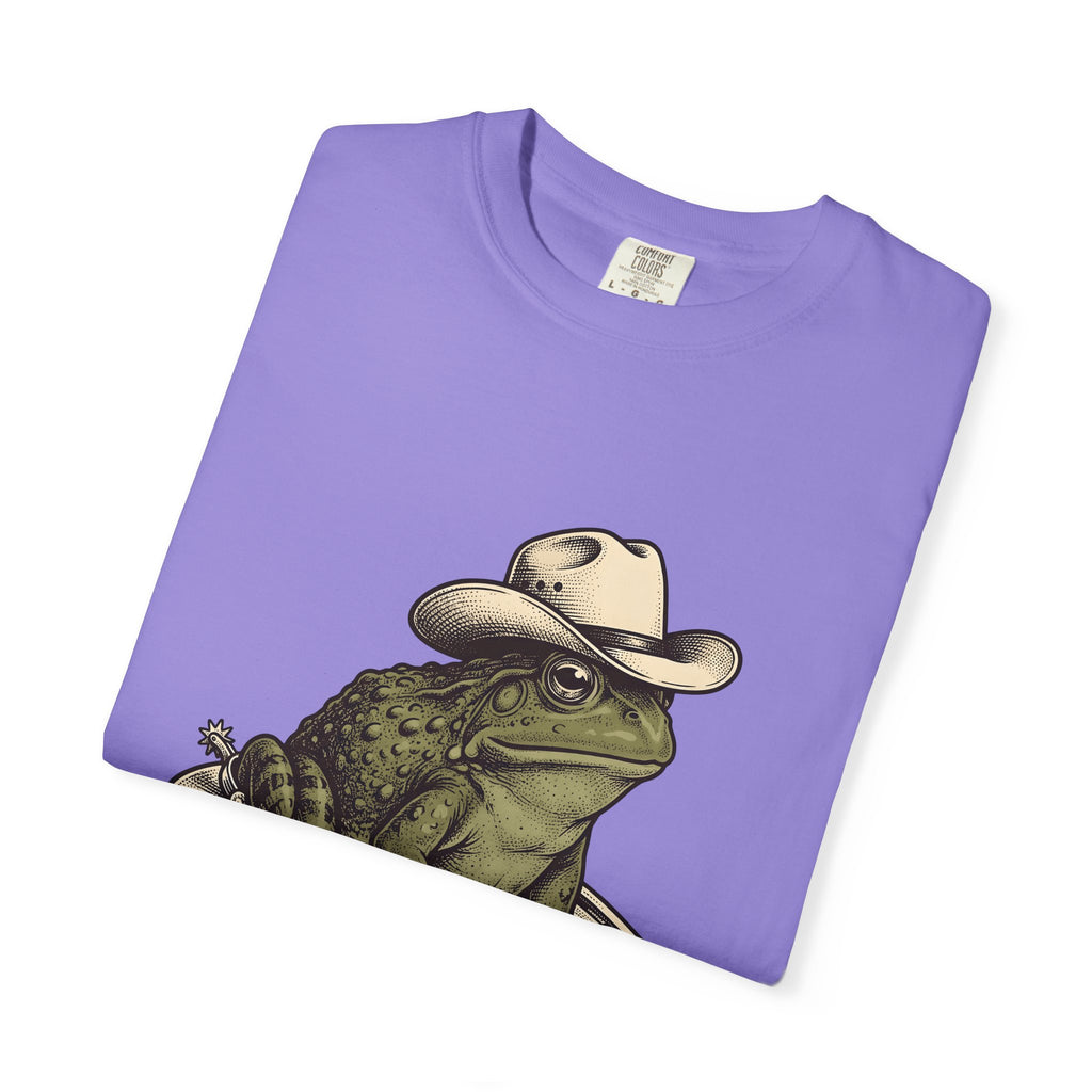 Rodeo Frog T-Shirt Cowgirl Ranch Gift Women Classic T-Shirt Toad T-Shirt Cowgirl Fan Vintage T-Shirt Farm Graphic Line Art Metal Horseshoe T-Shirt