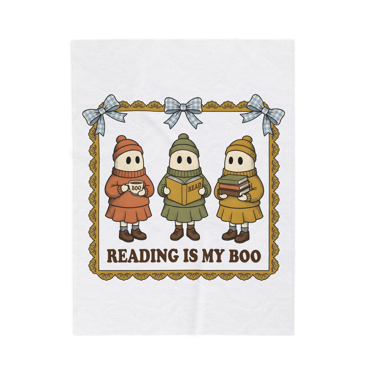 Phantom Reader Blanket Teachers Fright Gift Women Adorable Blanket Bookworm Blanket Educator Enthusiast Cute Blanket Horror Graphic Classic