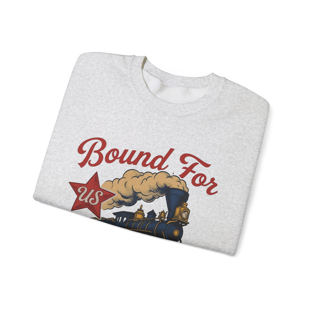 Locomotive Sweatshirt America Flag Gift Women Antique Sweatshirt Train Sweatshirt Patriot Fan Vintage Sweatshirt Banner Graphic Old School Spark Sweatshirt