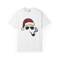 Santa Hat Sunglasses Christmas Humor Gift Cartoon Cool Shades Xmas Fan Funny Retro Smoking T-Shirt