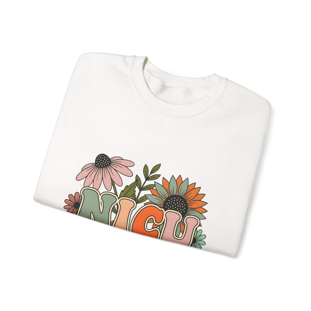 Flower Print Sweatshirt NICU Nurse Healthcare Gift Women Hippie Sweatshirt Floral Sweatshirt Nurse Practitioner Enthusiast Bohemian Sweatshirt Medical Graphic