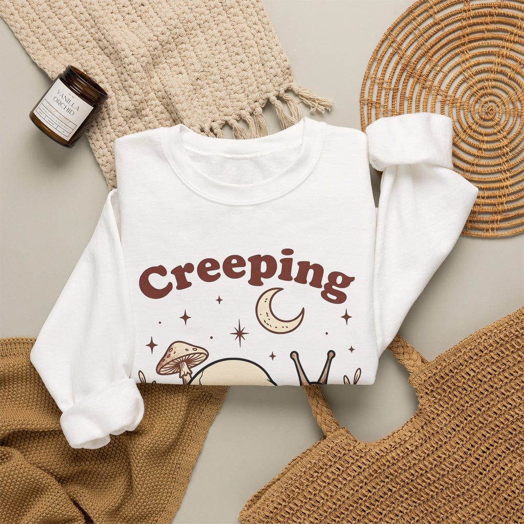 Skeleton Snail Sweatshirt Halloween Horror Gift Women Retro Sweatshirt Snail Sweatshirt Horror Fan Creepy Graphic Sweatshirt Sketch Toadstool Sweatshirt