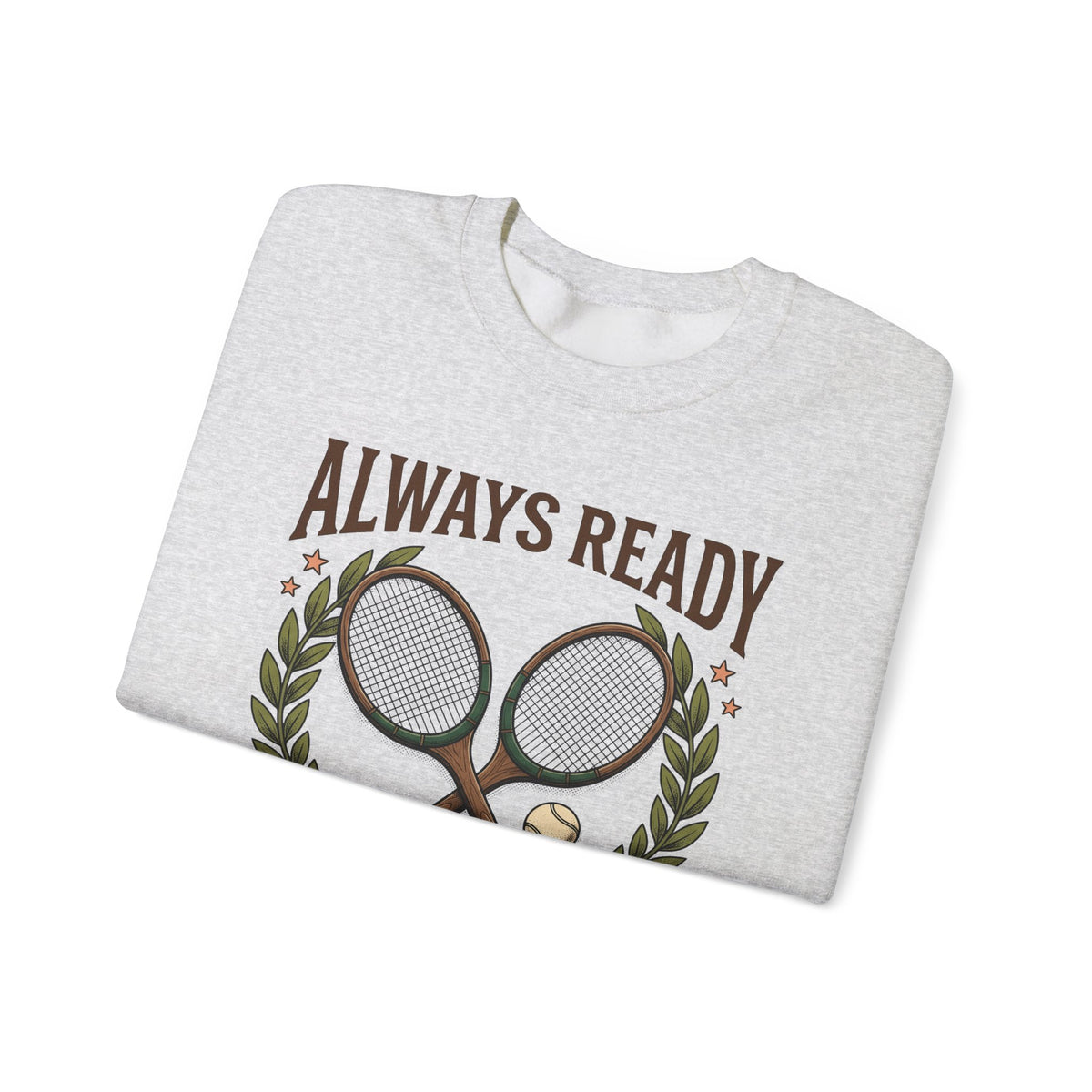 Tennis Rackets Sweatshirt Tennis Fitness Gift Women Vintage Sweatshirt Racket Sweatshirt Tennis Enthusiast Retro Sweatshirt Workout Graphic Hand Drawn Laurel