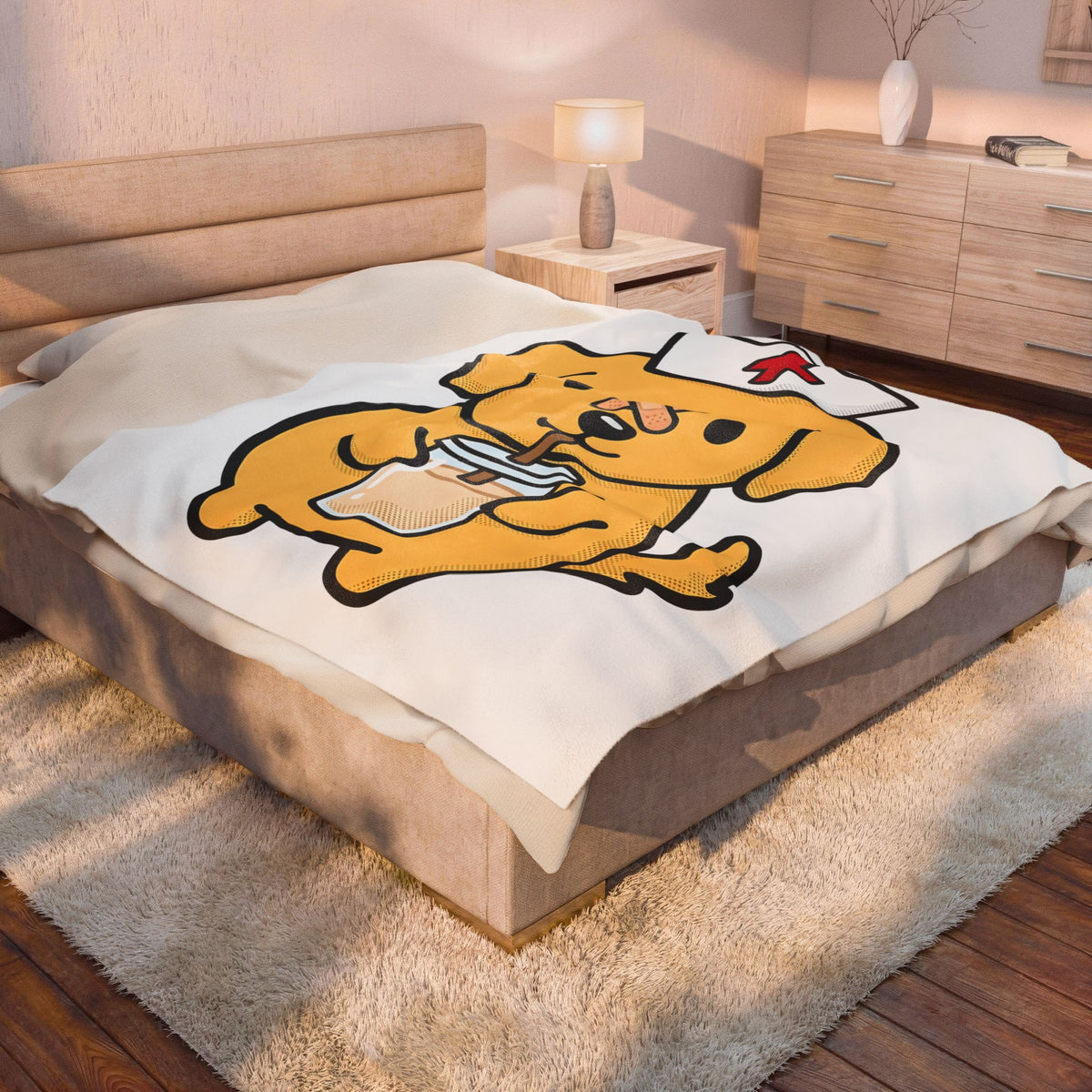 Nurse Puppy Blanket Nurse Creature Gift Women Chibi Blanket Puppy Dog Blanket Nursing Enthusiast Cartoon Blanket Animal Graphic Illustration