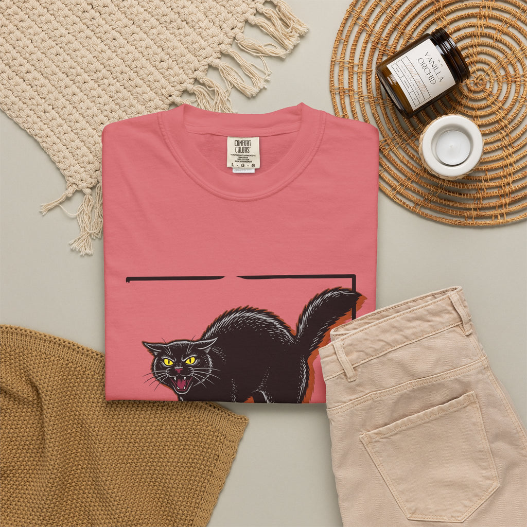 Ebony Cat Cat Event Gift Clean Black Cat Feline Fan Minimalist Party Aged Shining T-Shirt