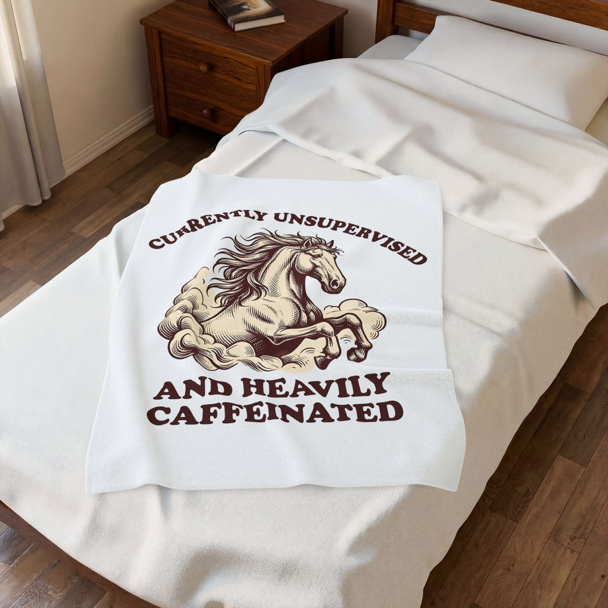 Horse Illustration Blanket Cowgirl Wildlife Gift Women Retro Blanket Equine Blanket Cowboy Fan Rodeo Blanket Wildlife Graphic Country Sky Blanket