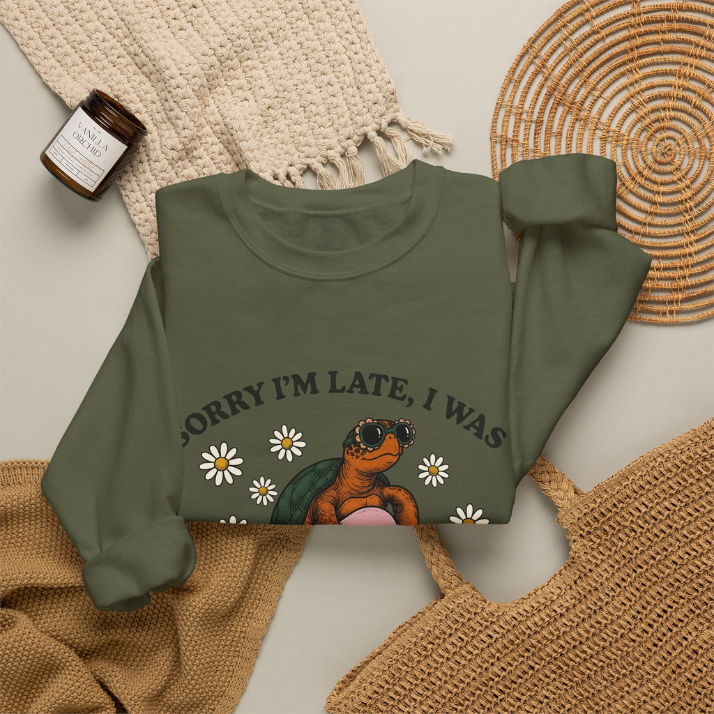 Turtle Swimming Ring Sweatshirt Sports & Activities Holiday Gift Women Nostalgic Sweatshirt Inflatable Ring Sweatshirt Athlete Fan Retro Sweatshirt Vacation