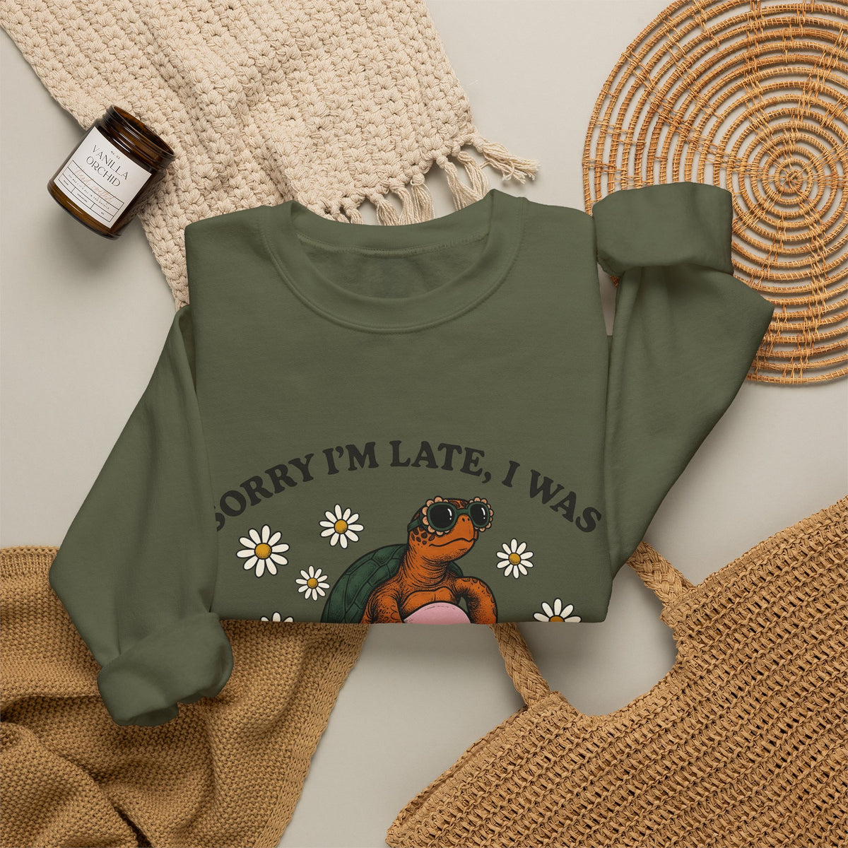 Turtle Swimming Ring Sweatshirt Sports & Activities Holiday Gift Women Nostalgic Sweatshirt Inflatable Ring Sweatshirt Athlete Fan Retro Sweatshirt Vacation