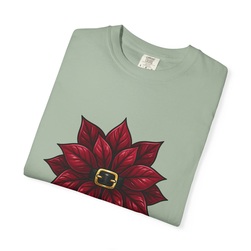 Poinsettia Flower T-Shirt Christmas Floral Gift Women Cartoon T-Shirt Christmas Flower T-Shirt Christmas Fan Comic T-Shirt Floral Graphic Bold
