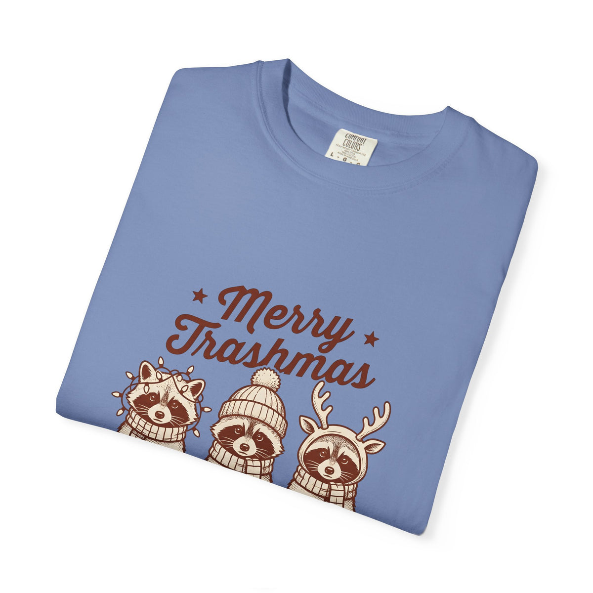 Raccoon Set T-Shirt Christmas Pets Gift Women Line Art T-Shirt Raccoon T-Shirt Xmas Fan Illustration T-Shirt Animal Graphic Classic Holiday Gear
