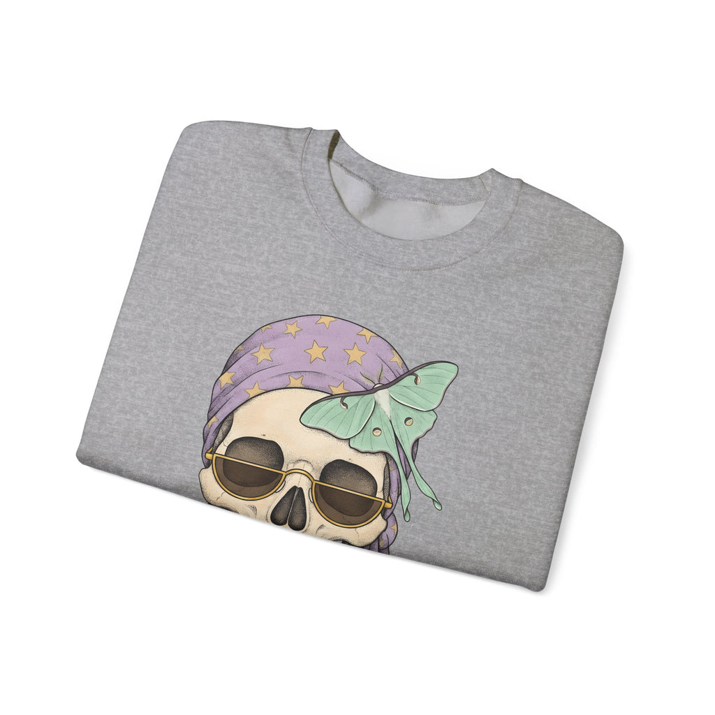 Skull Handkerchief Sweatshirt Boho Chic Gothic Fashion Gift Women Ethnic Sweatshirt Bandana Sweatshirt Bohemian Fan Tribal Sweatshirt Dark Graphic Rustic