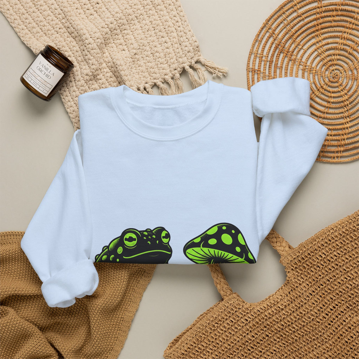 Toad Fungus Sweatshirt Halloween Spells Gift Women Dark Sweatshirt Chytrid Sweatshirt Horror Fan Gothic Sweatshirt Magic Graphic Retro Glow Sweatshirt