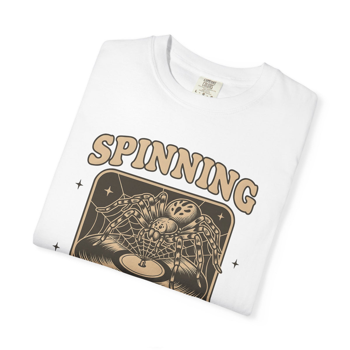 Arachnid Record Player T-Shirt Halloween Gear Gift Women Throwback T-Shirt Vinyl Player T-Shirt Horror Fan Retro T-Shirt Equipment Graphic Classic