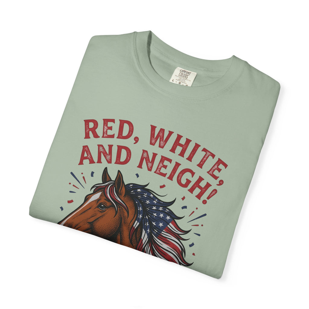 American Horse T-Shirt 4th Of July Wildlife Gift Women Retro T-Shirt Mustang T-Shirt Independence Fan Vintage T-Shirt Animal Graphic Sketch