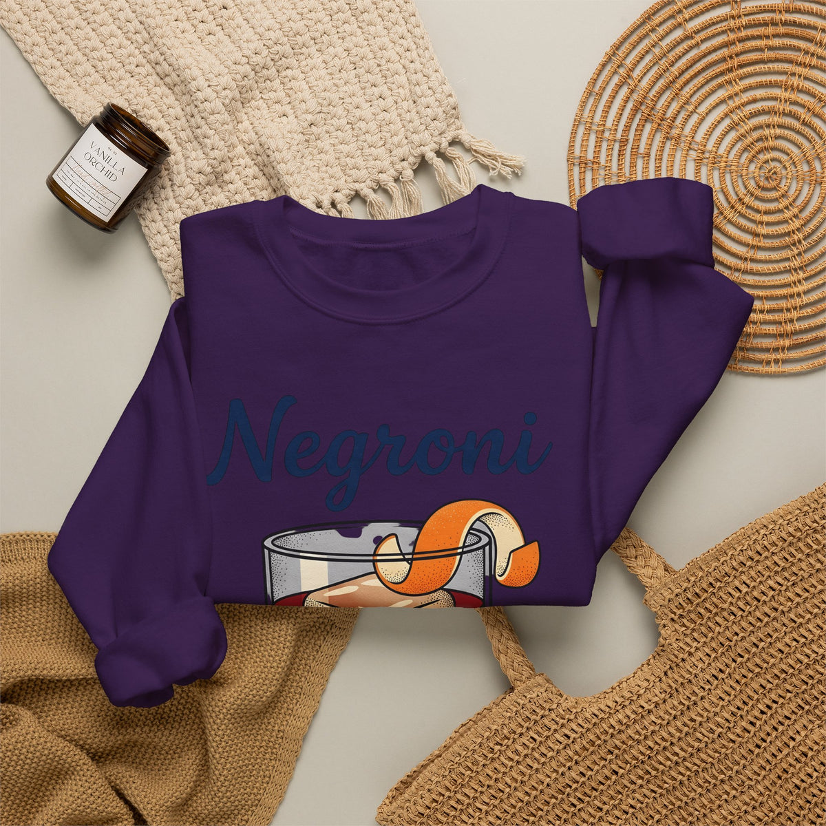 Martini Glass Sweatshirt Drinks Tavern Gift Women Classic Sweatshirt Cocktail Sweatshirt Cocktail Fan Barware Sweatshirt Pub Graphic Line Art Orange Zest