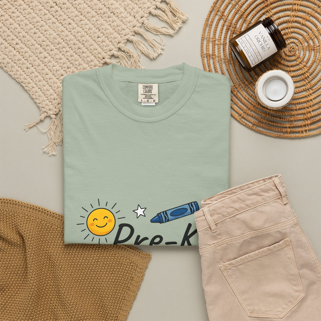 School Items T-Shirt Teacher Kindergarten Gift Women Line Art T-Shirt School Supplies T-Shirt Educator Enthusiast Illustration T-Shirt Preschool