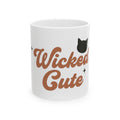 Feline Shape Mug Halloween Style Gift Women Classic Mug Cat Mug Horror Fan Retro Mug Fashion Graphic Simple Twinkles Mug