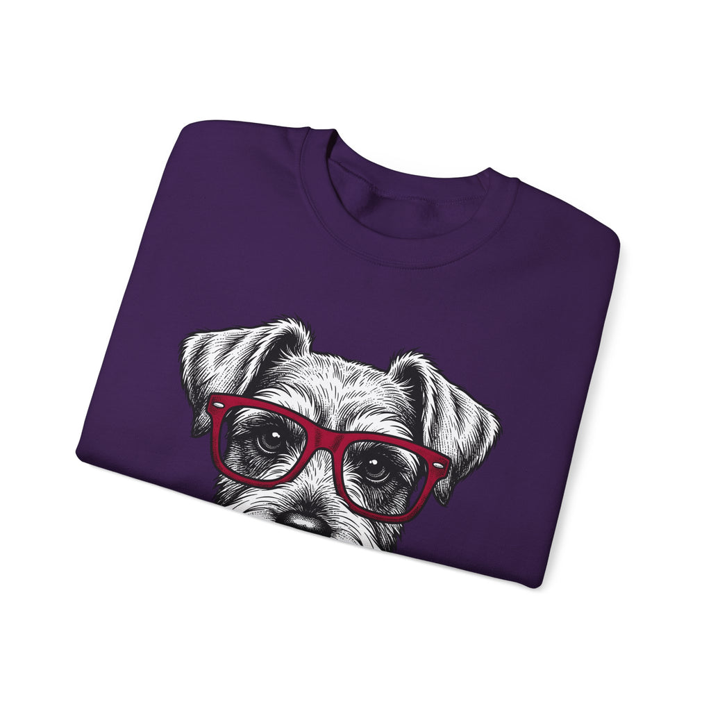 Schnauzer Pet Sweatshirt Dog Critters Gift Women Line Art Sweatshirt Dog Sweatshirt Dog Fan Dog Graphic Dog Graphic Cartoon Spectacles Sweatshirt