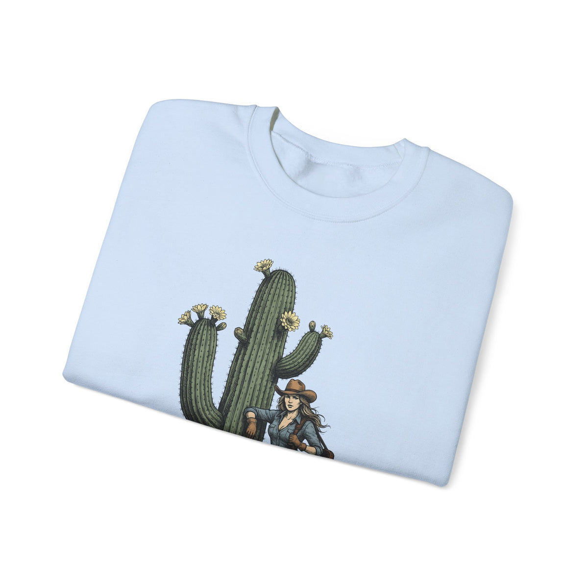 Cowgirl Cactus Cowgirl Ranch Gift Western Prickly Pear Cowboy Fan Rodeo Farm Vintage Saddle Sweatshirt