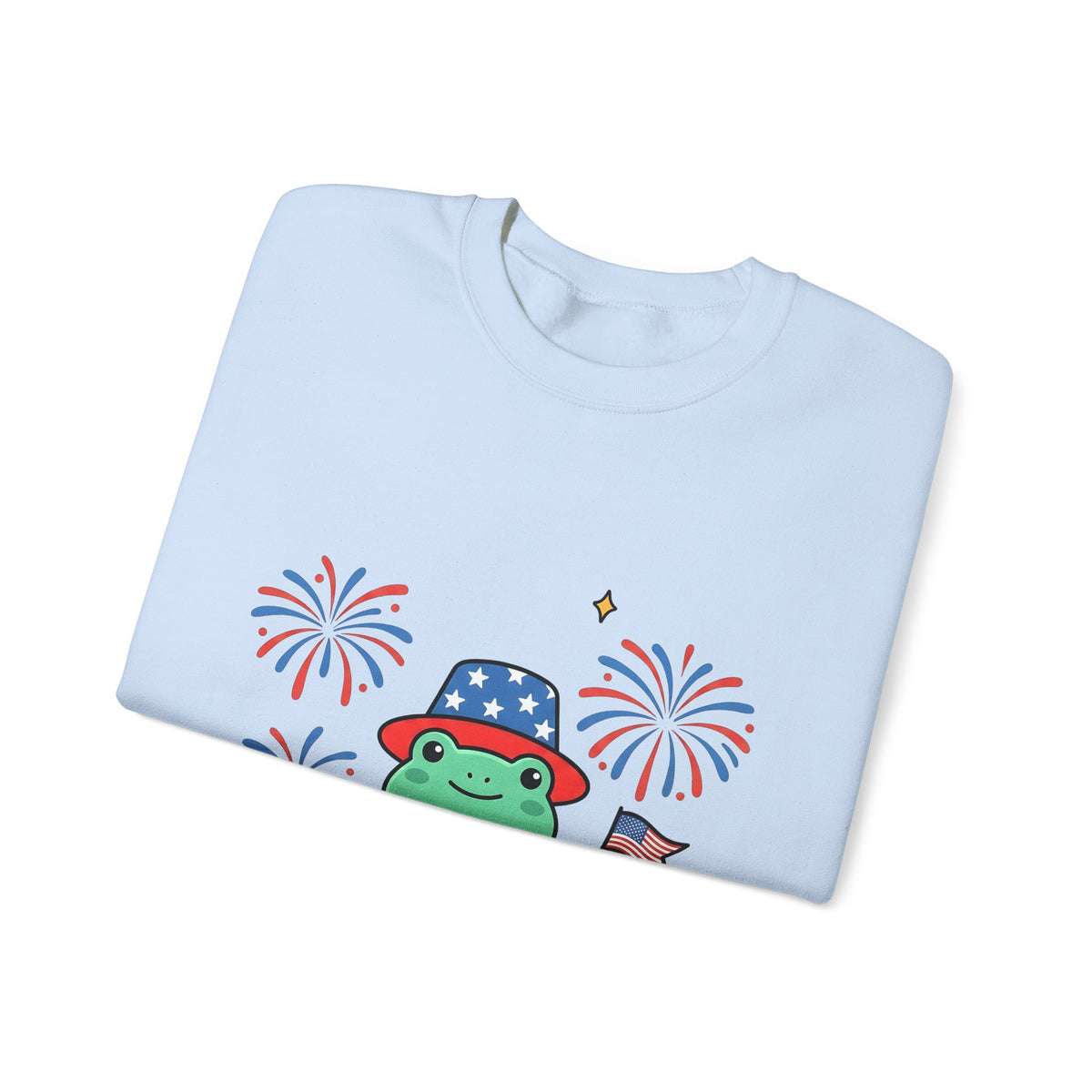 Usa Frog Sweatshirt America/4th Of July Wildlife Gift Women Kawaii Sweatshirt Toad Sweatshirt Patriotic Fan Cute Sweatshirt Animal Graphic Comic Sparkler