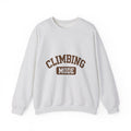 Climbing Text Sweatshirt Climbing Fitness Gift Women Bold Sweatshirt Boulder Sweatshirt Climber Enthusiast Graphic Sweatshirt Workout Graphic Retro Arched