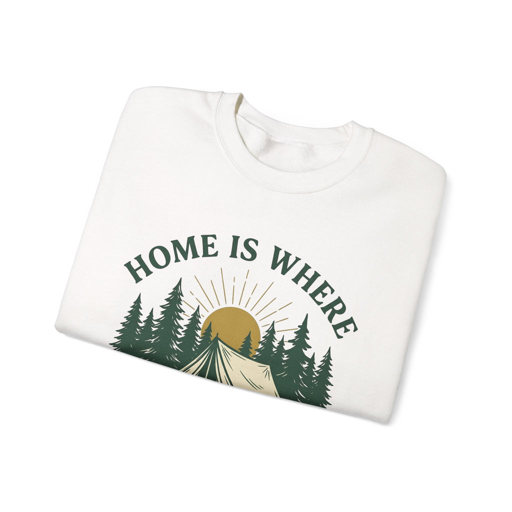 Outdoor Tent Sweatshirt Camping Adventure Gift Women Farmhouse Sweatshirt Canopy Sweatshirt Camper Enthusiast Rustic Sweatshirt Exploration Graphic Old School