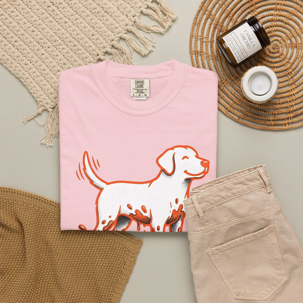 Cute Dog T-Shirt Dog Companion Gift Women Graphic T-Shirt Puppy T-Shirt Dog Owner Fan Canine Graphic Design Pet Sketch Earth T-Shirt