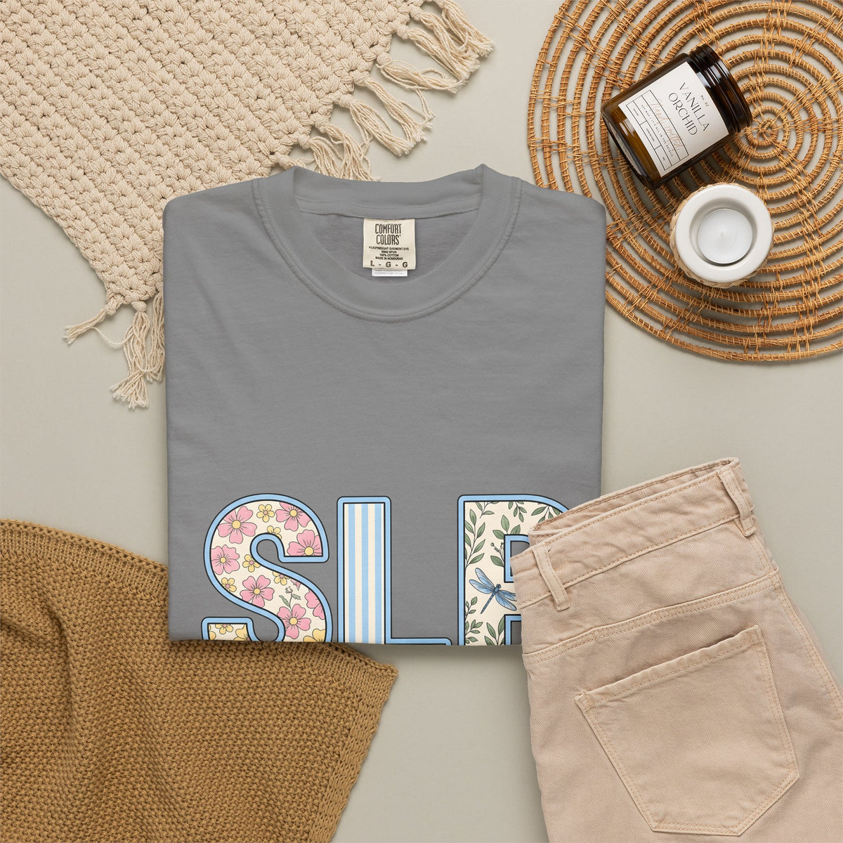 Floral Dragonfly Monogram T-Shirt Speech Therapist Educator Gift Women Whimsical T-Shirt Monogram T-Shirt Speech Pathology Enthusiast Whimsy