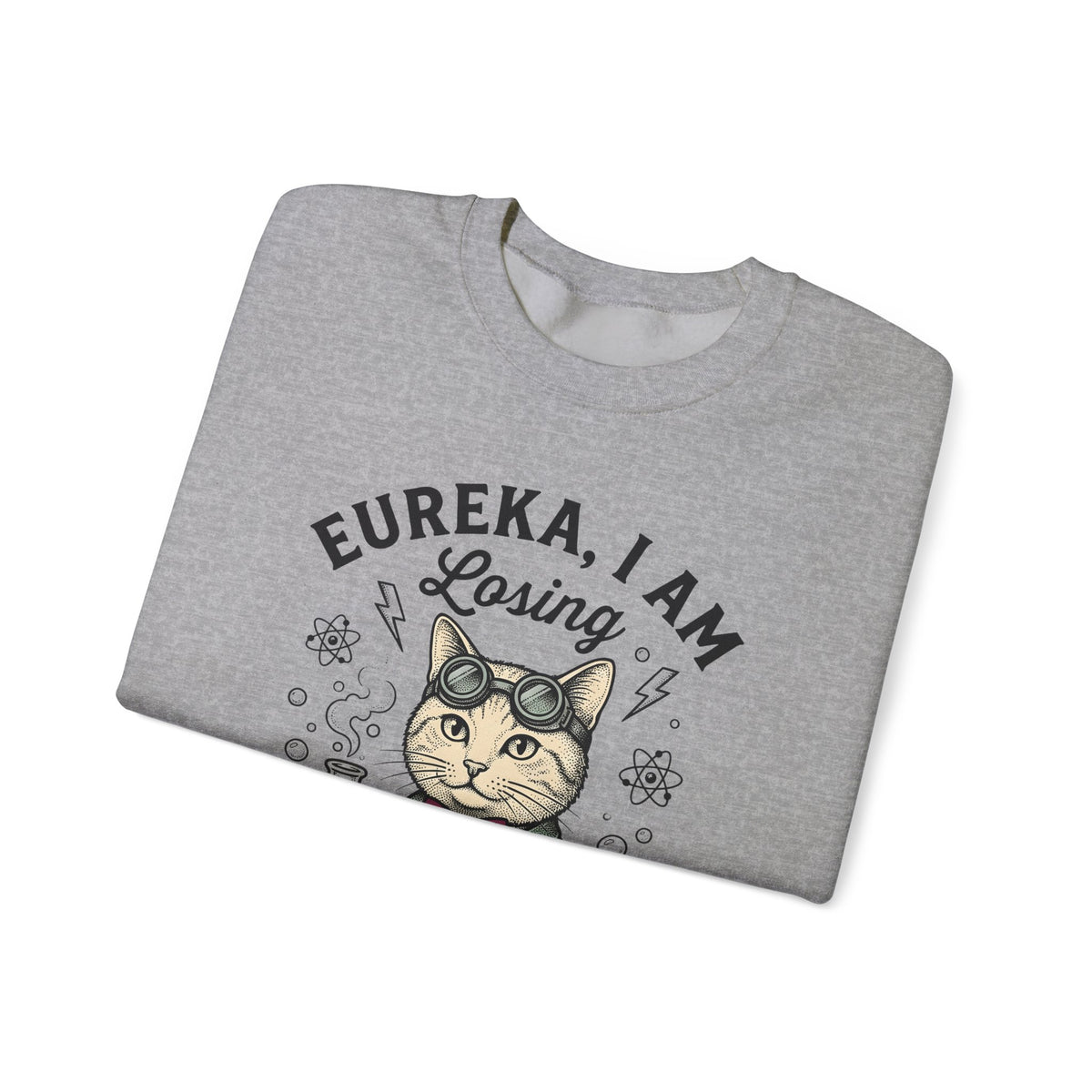 Scientist Cat Sweatshirt Cat Science Gift Women Vintage Sweatshirt Feline Sweatshirt Cat Fan Retro Sweatshirt Scientific Graphic Hand Drawn Beaker Sweatshirt