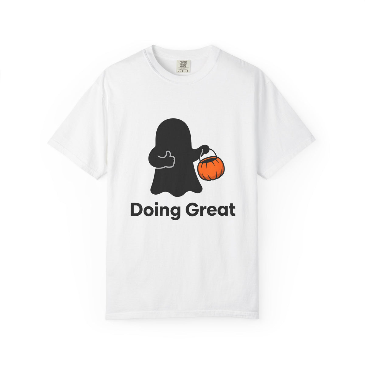 Ghost Halloween Satire Gift Specter Horror Fan Spooky Parody Plain Halloween T-Shirt