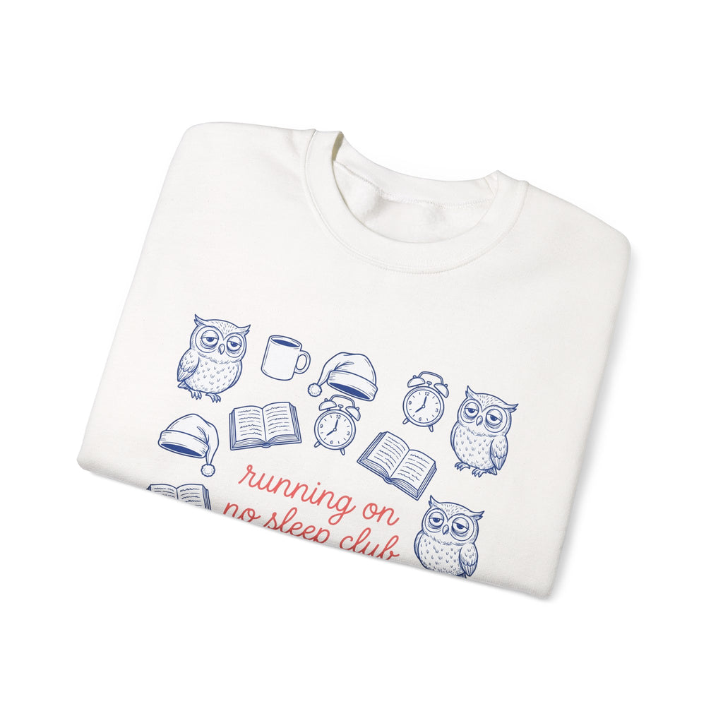 Sleepy Owl Sweatshirt Mom Book Gift Women Hand Drawn Sweatshirt Owl Sweatshirt Mother Fan Owl Sweatshirt Bibliophile Graphic Doodle Coffee Sweatshirt Sweatshirt