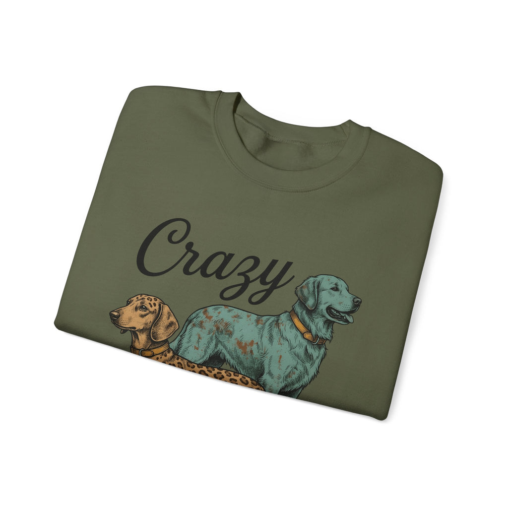 Dog Duo Sweatshirt Dog Mom Pets Gift Women Vintage Sweatshirt Canine Sweatshirt Dog Mom Fan Retro Sweatshirt Animal Graphic Hand Drawn Leopard Print Sweatshirt