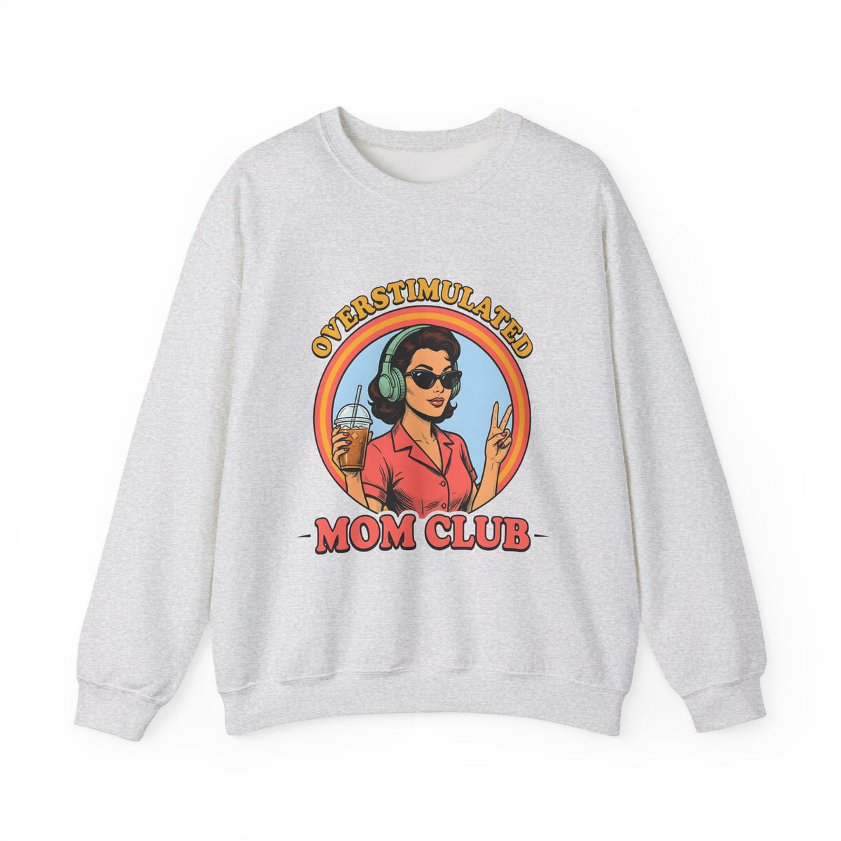 Old School Mom Sweatshirt Moms Cappuccino Gift Women Cartoon Sweatshirt Motherhood Sweatshirt Mom Fan Mother Sweatshirt Coffee Graphic Rustic Iced Latte Sweatshirt