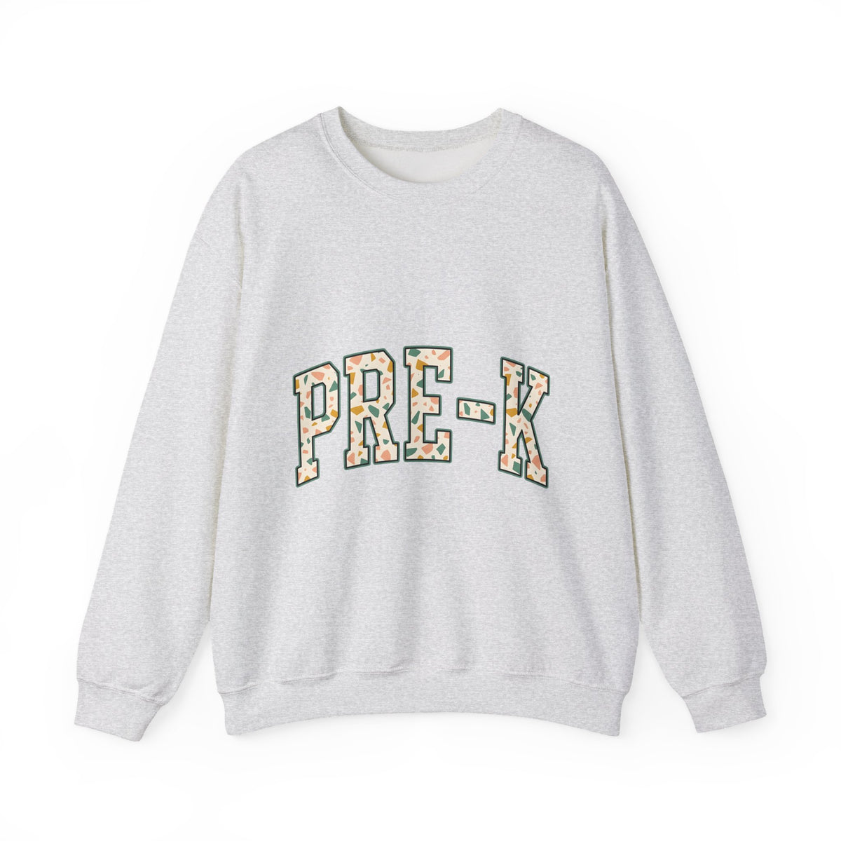 Terrazzo Letters Sweatshirt Teacher Nursery Gift Women Cute Sweatshirt Alphabet Sweatshirt Educator Enthusiast Kawaii Sweatshirt Classroom Graphic Old School