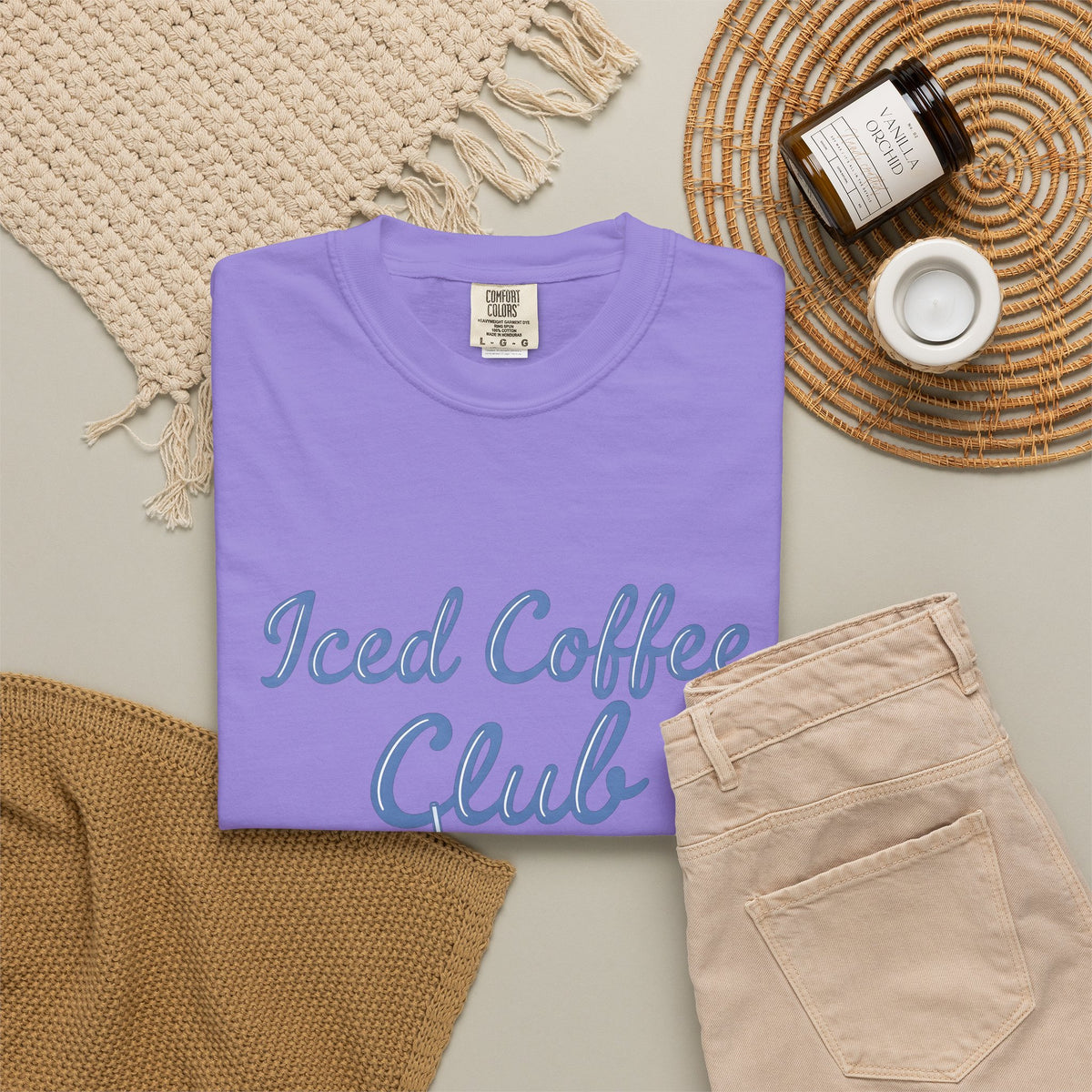 Iced Latte Glass T-Shirt Coffee Cuisine Gift Women Fun T-Shirt Glassware T-Shirt Coffee Fan Java Graphic Illustration Clean Fingers T-Shirt