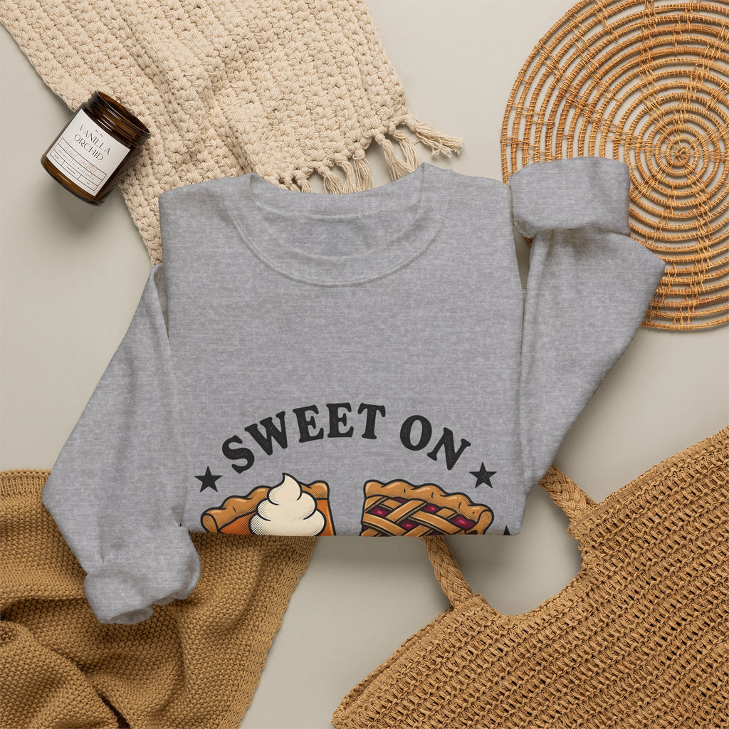 Pie Pieces Sweatshirt Desserts Seasonal Gift Women Retro Sweatshirt Pie Slices Sweatshirt Pastry Fan Vintage Sweatshirt Holiday Graphic Sketch Sparkles Sweatshirt