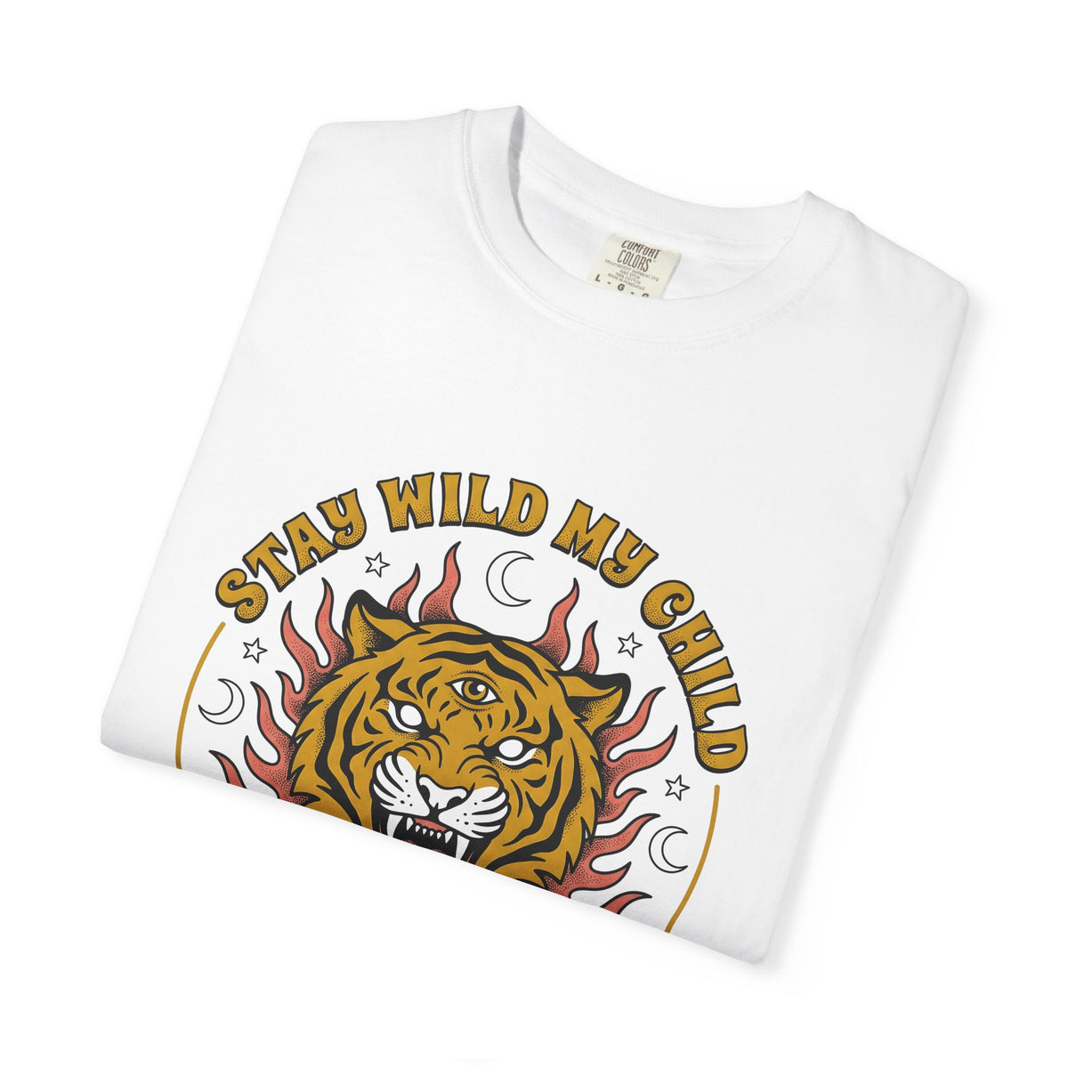 Tiger Head T-Shirt Boho Chic Animal Gift Women Psychedelic T-Shirt Tiger T-Shirt Hippie Fan Tribal Graphic Vintage Rose T-Shirt