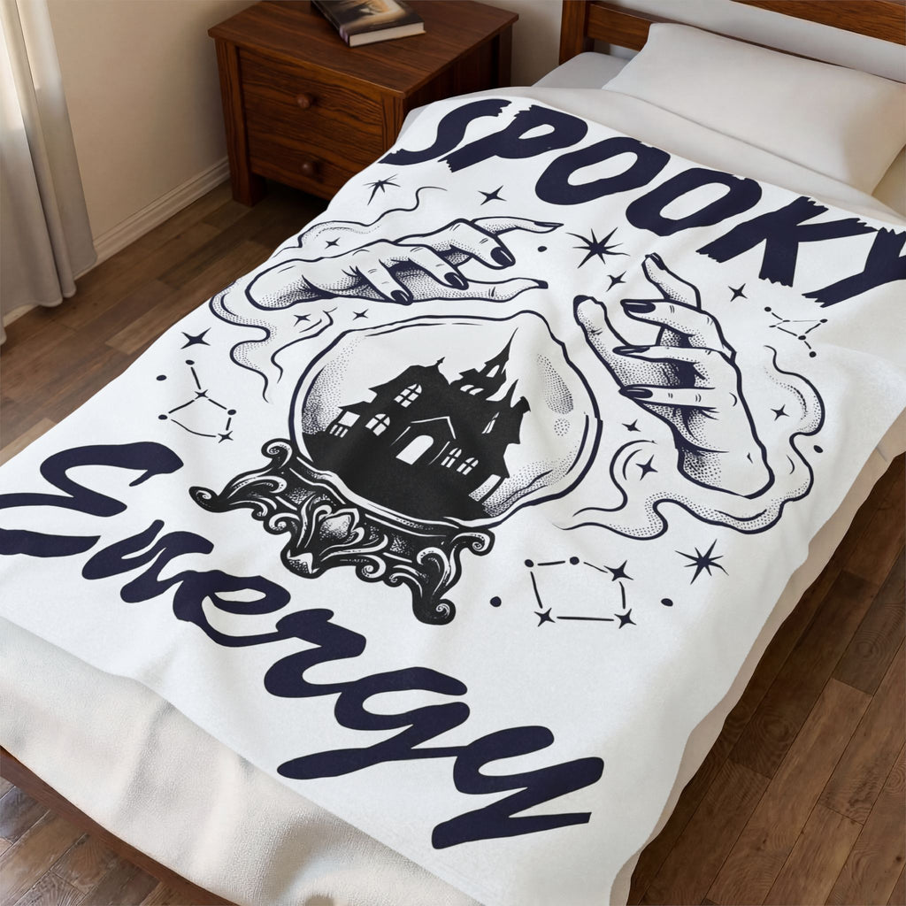 Haunted House Blanket Halloween Witchcraft Gift Women Gothic Blanket Mansion Blanket Horror Fan Dark Art Blanket Occult Graphic Vintage Crystal