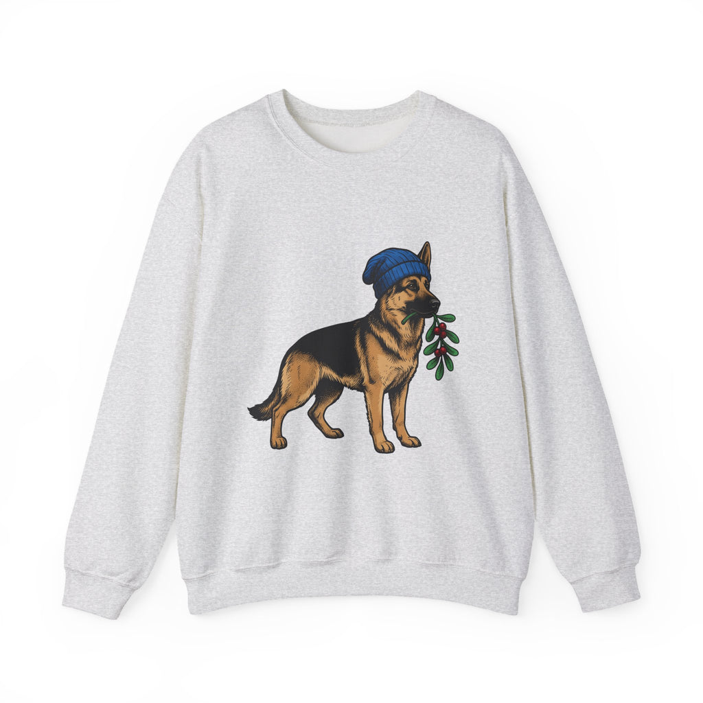 German Shepherd Puppy Sweatshirt Dog Holidays Gift Women Hand Drawn Sweatshirt Alsatian Sweatshirt Dog Fan Illustrated Graphic Sweatshirt Line Art Festive