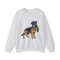German Shepherd Puppy Sweatshirt Dog Holidays Gift Women Hand Drawn Sweatshirt Alsatian Sweatshirt Dog Fan Illustrated Graphic Sweatshirt Line Art Festive