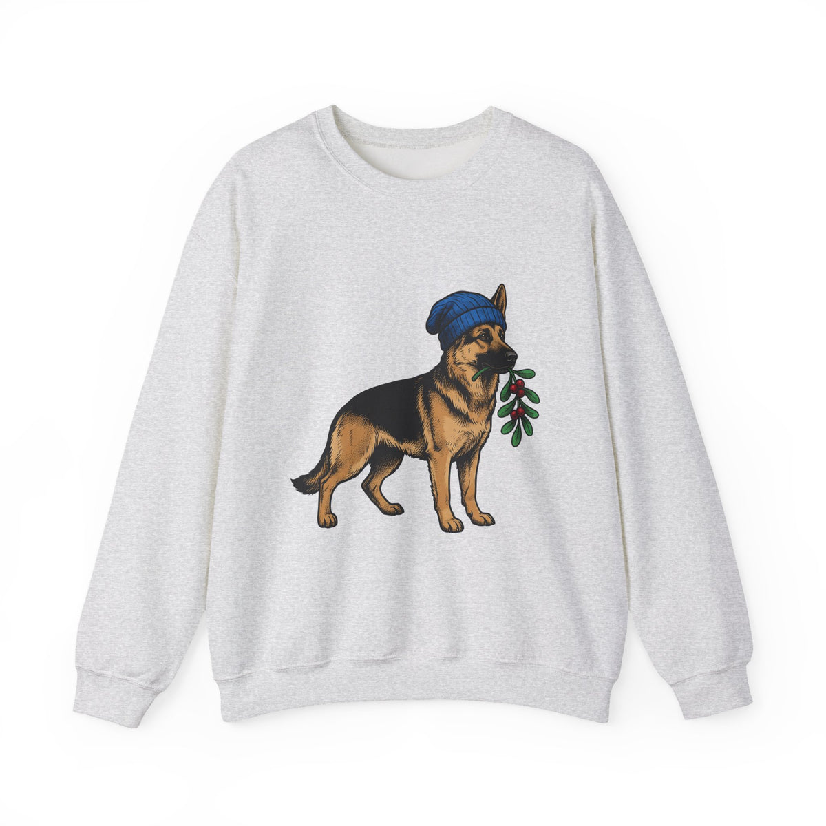 German Shepherd Puppy Sweatshirt Dog Holidays Gift Women Hand Drawn Sweatshirt Alsatian Sweatshirt Dog Fan Illustrated Graphic Sweatshirt Line Art Festive