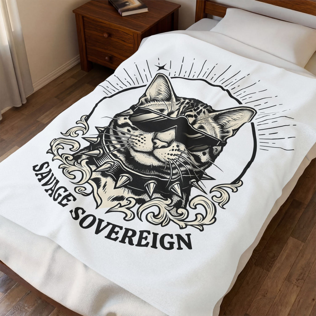Stylish Cat Blanket Cat Joke Gift Women Illustrative Blanket Kitty Blanket Feline Fan Catty Graphic Old School Cool Glasses Blanket
