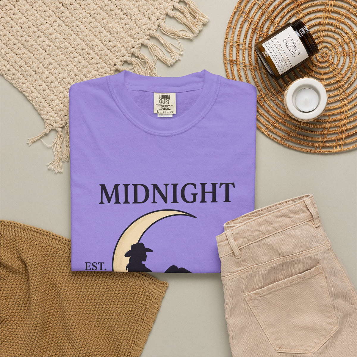 Cowgirl Moon Cowgirl Ranch Gift Cartoon Moonlight Cowgirl Fan Toon Farm Sketch Riding Boots T-Shirt