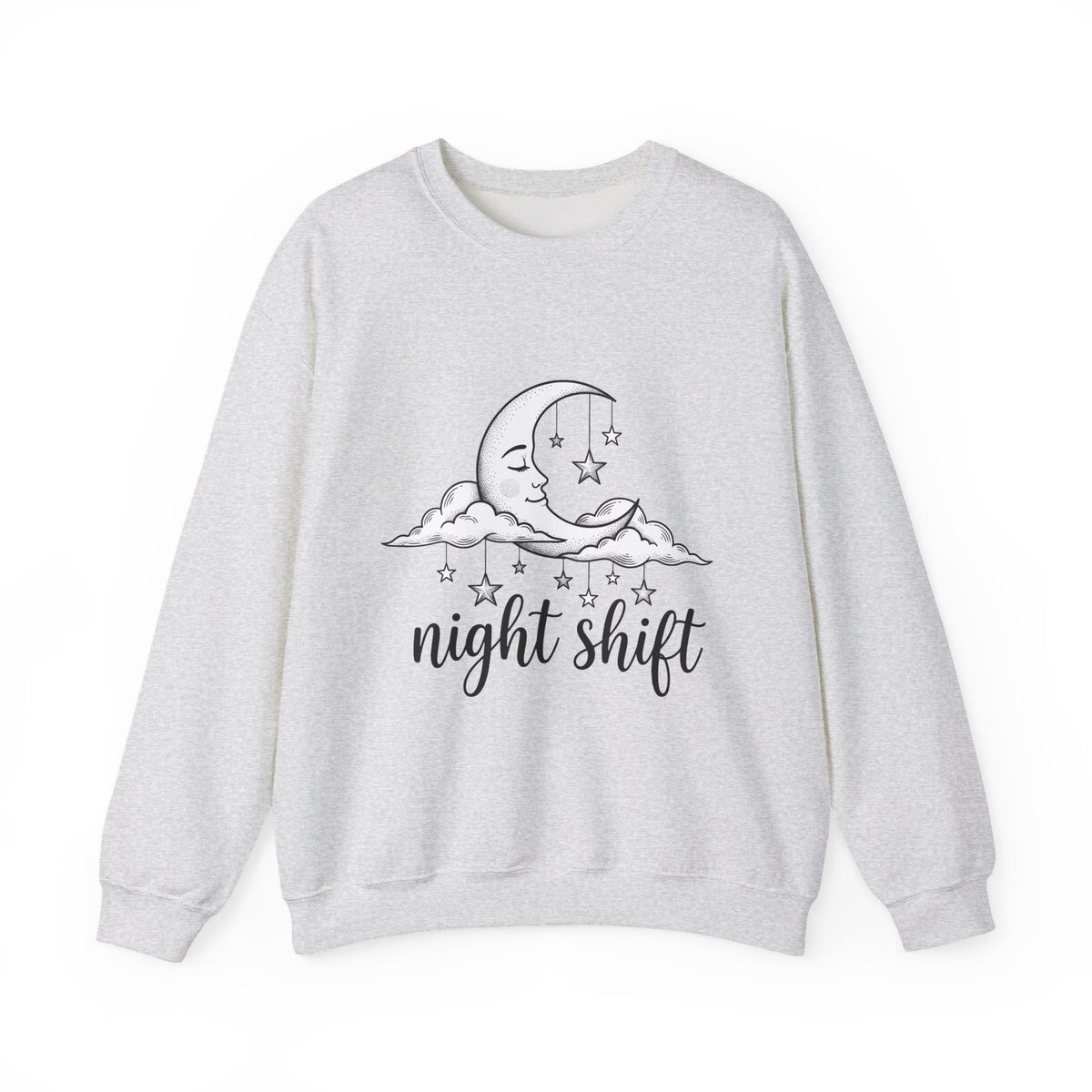 Crescent Moon Sweatshirt Nurses Career Gift Women Line Art Sweatshirt Lunar Sweatshirt Nurse Enthusiast Minimalist Sweatshirt Professional Graphic Clean