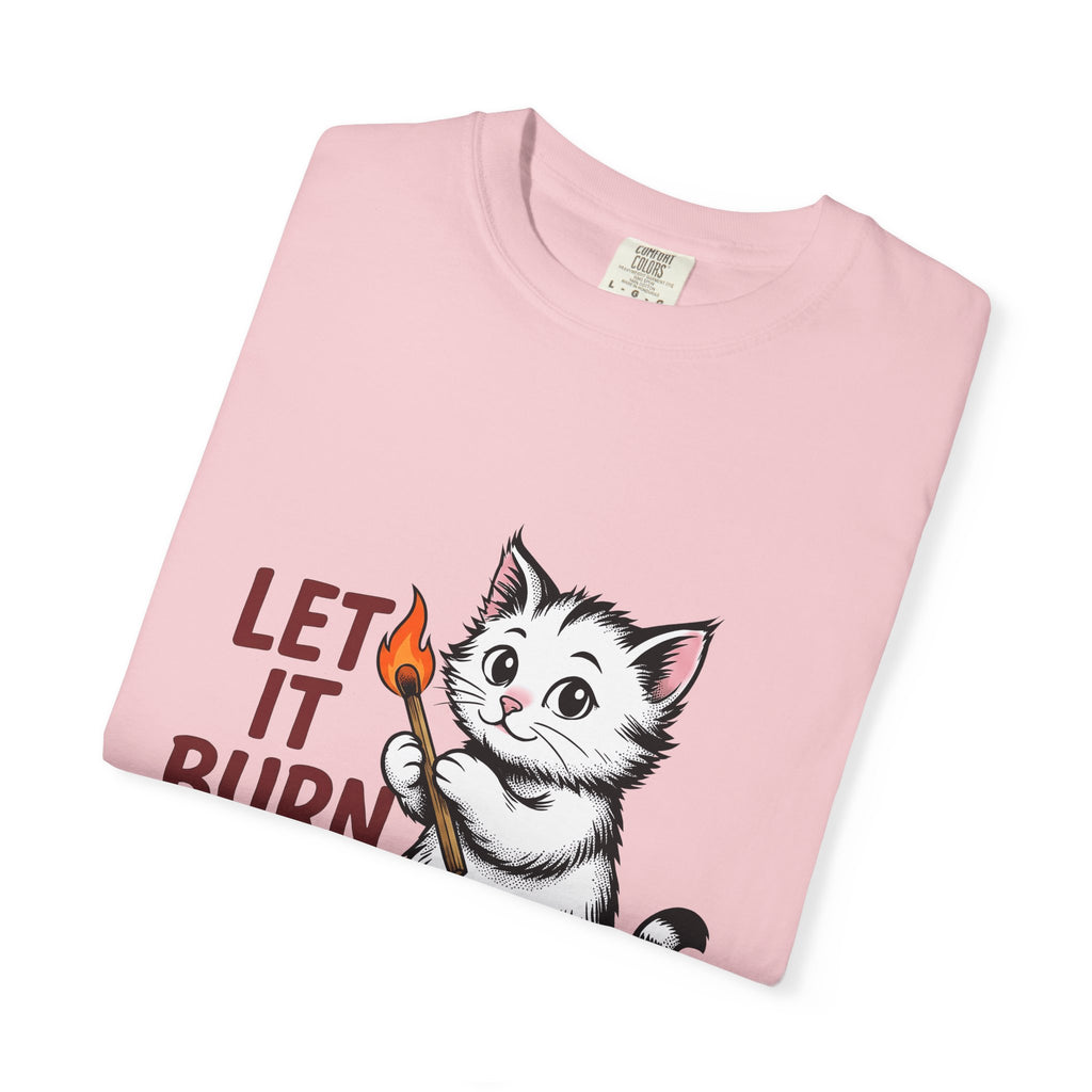 Cute Cat T-Shirt Cat Humor Gift Women Cartoon T-Shirt Kitten T-Shirt Feline Fan Cartoonish T-Shirt Funny Graphic Vintage Matchstick T-Shirt