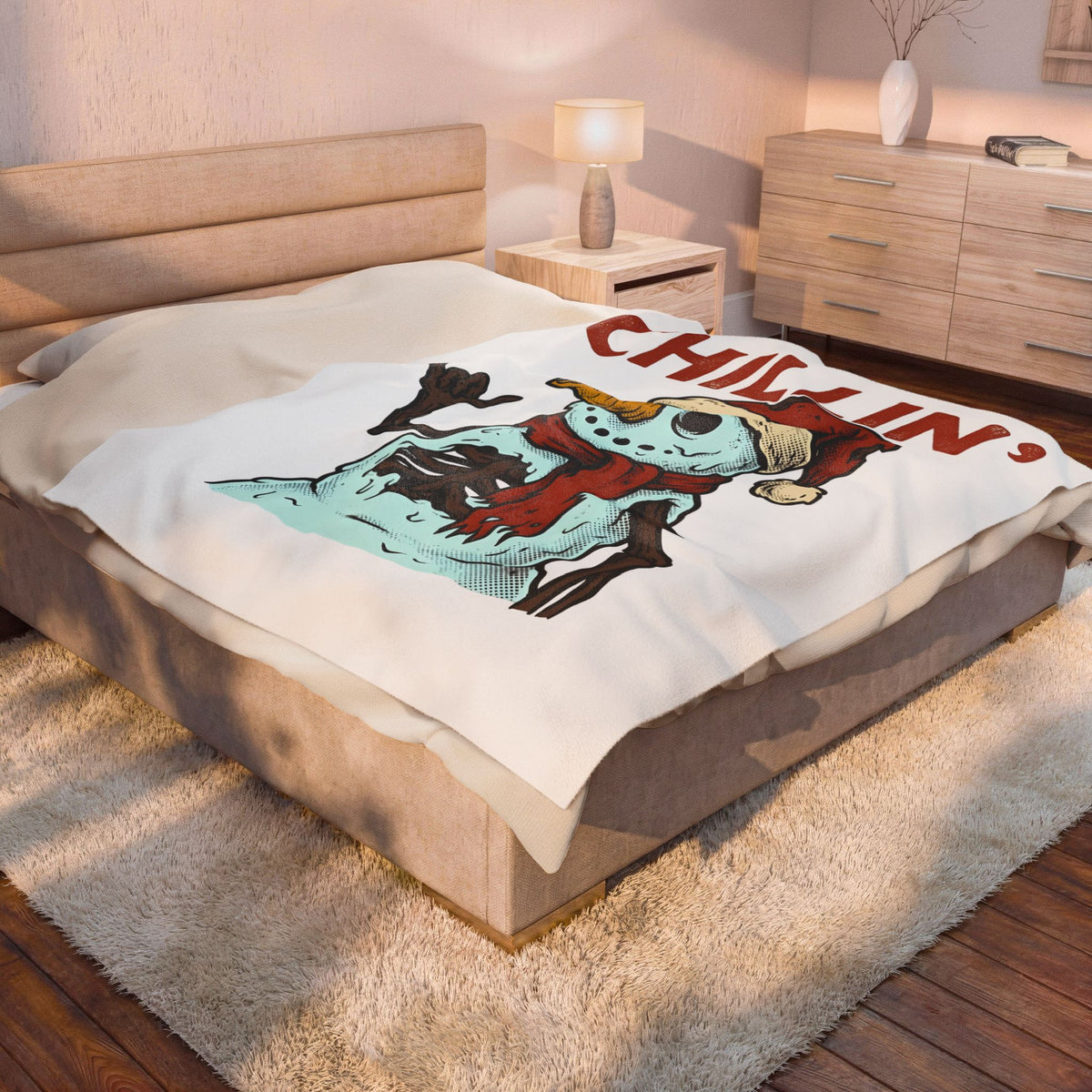 Skull Snowman Blanket Christmas Cold Gift Women Comic Blanket Skeleton Snowman Blanket Xmas Fan Cartoon Blanket Frosty Graphic Retro Christmas Hat