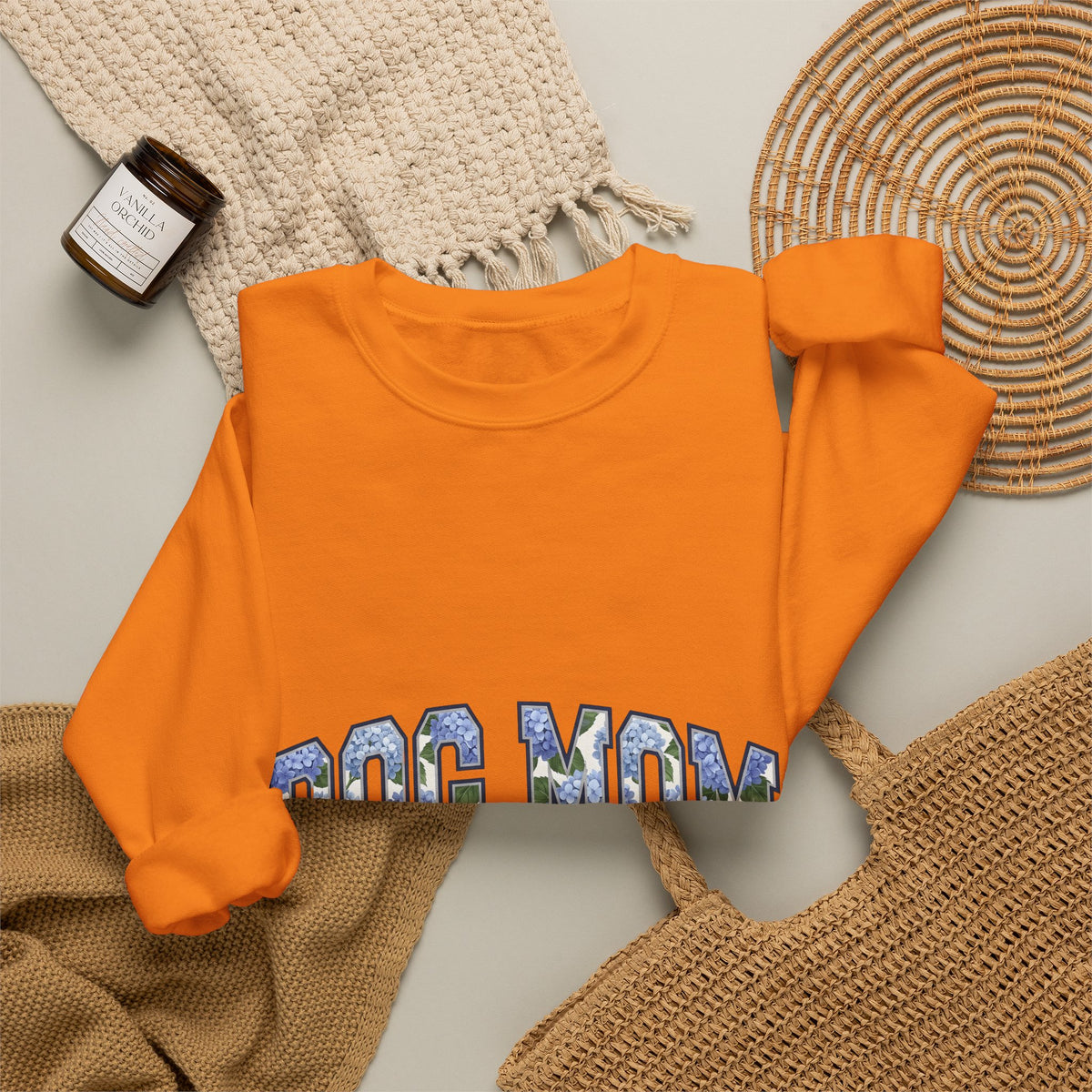 Blossom Varsity Font Sweatshirt Dog Mom Puppy Gift Women Heavy Sweatshirt Flower Sweatshirt Dog Mom Fan Bold Sweatshirt Puppy Graphic Rustic Bloom Sweatshirt