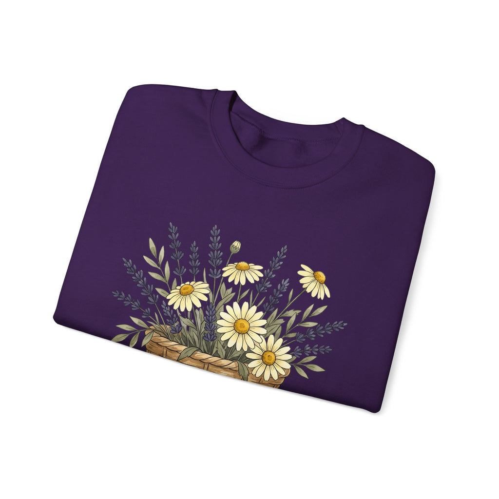 Flower Bunch Sweatshirt Moms Plants Gift Women Hand Drawn Sweatshirt Bouquet Sweatshirt Mother Fan Illustrated Sweatshirt Botanical Graphic Sketch Daisy Bloom